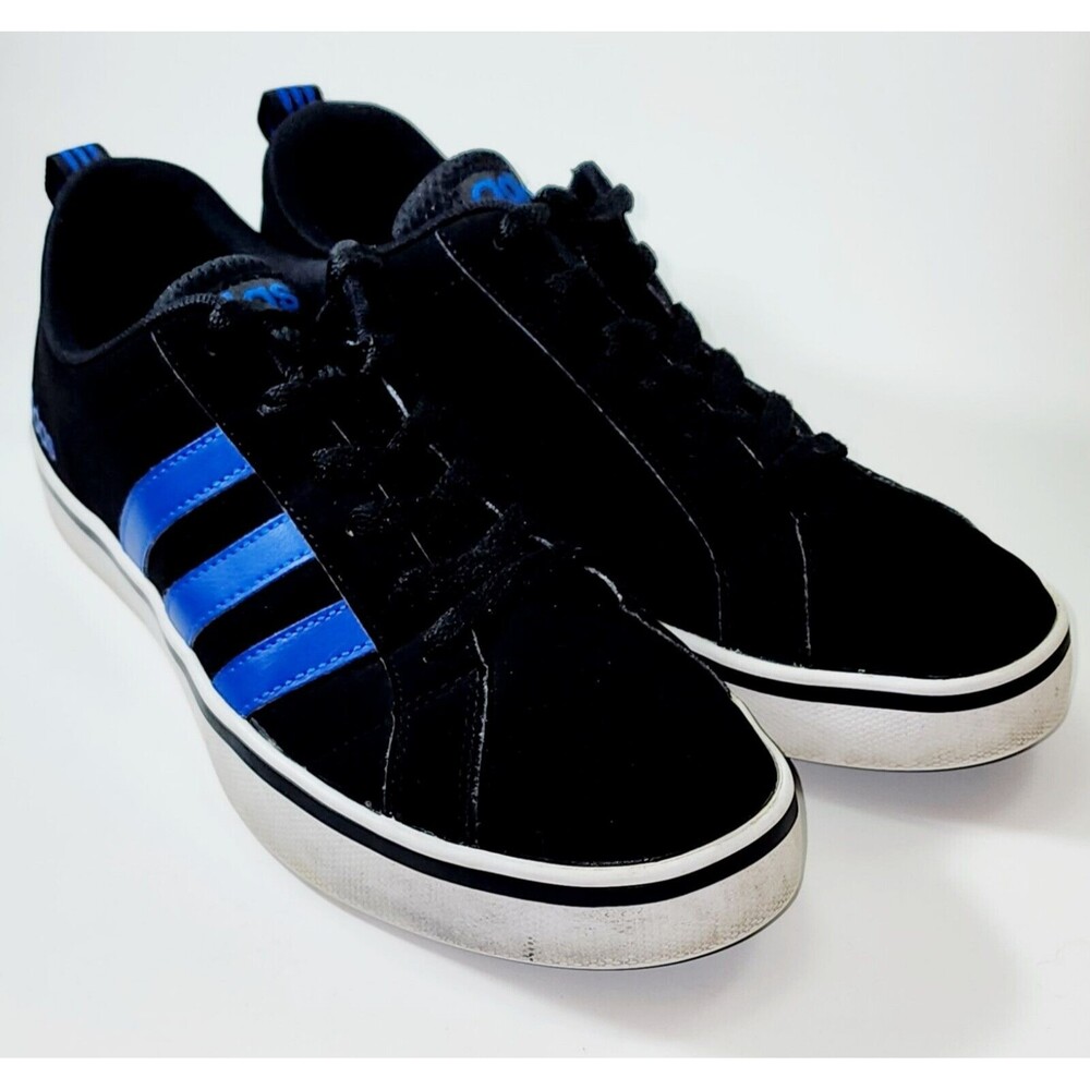 adidas VS Pace 2.0 3-Stripes Branding Nubuck Men's Size 8 Black Blue Aw4591